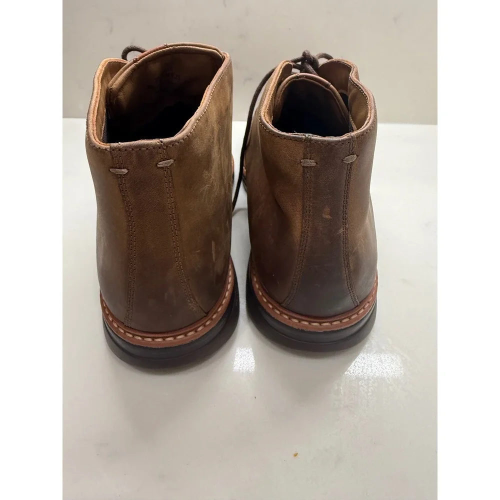 Johnston & Murphy Mens TRUFOAM Oiled Leather Chukka Boots Brown Size 9.5M